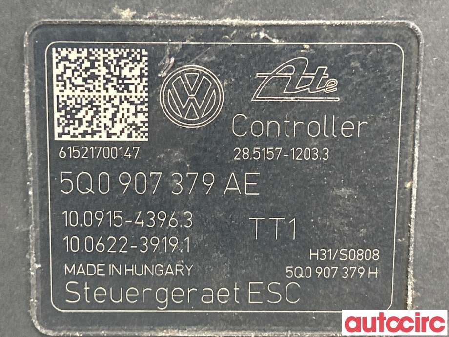 ABS sentral til VW e-Golf 2014-2017 (Fase 1)  (VOLKSWAGEN|5Q0614517AL|100220-05194|5Q0614517AK)