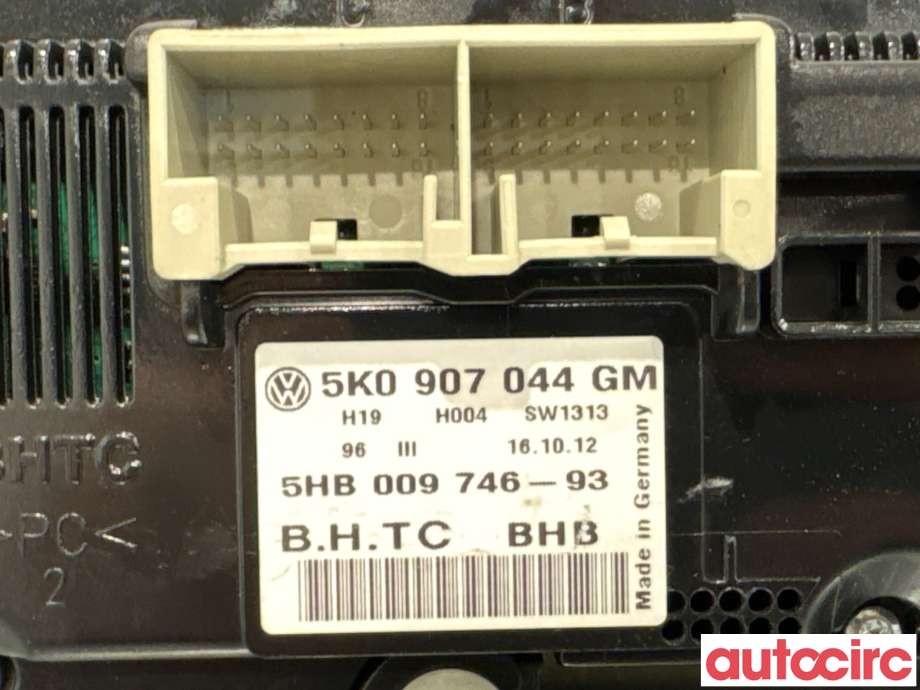 Varmeapparat betjening til VW Tiguan 2011-2016 (Type I, Fase 2)  (VOLKSWAGEN|5K0907044HD|5HB009746-93|5K0907044GM)