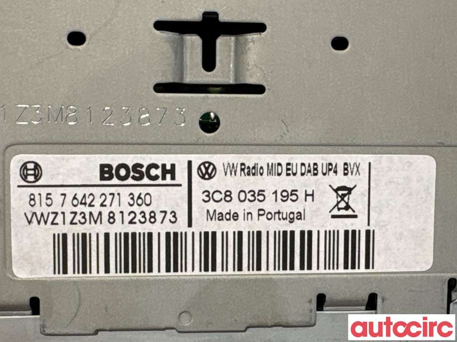 Bilstereo til VW Tiguan 2011-2016 (Type I, Fase 2) (VOLKSWAGEN|3C8057195BX|8157642271360|3C8035195H)