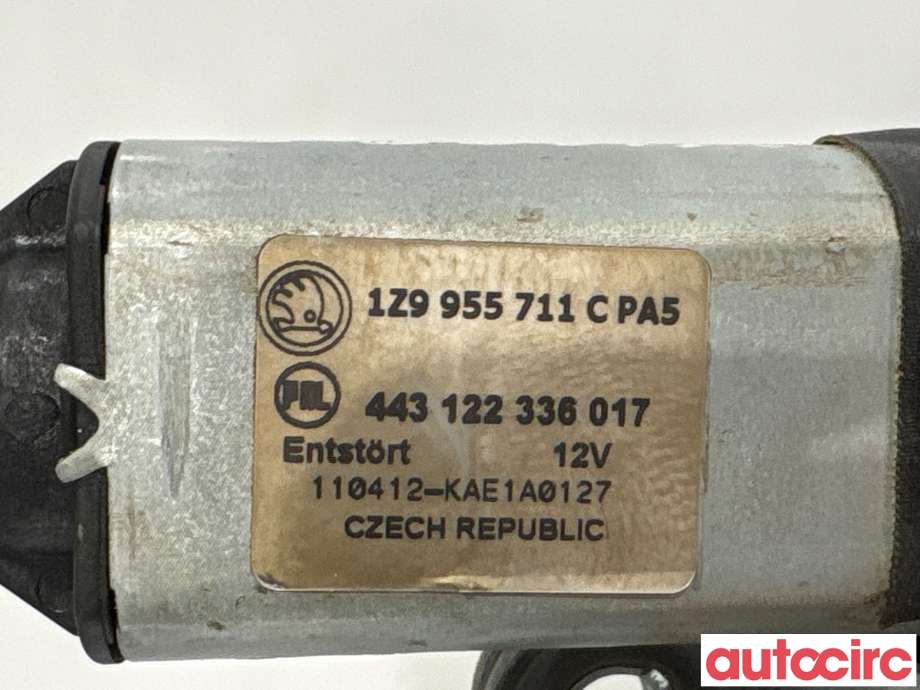 Viskermotor bakrute til Škoda Octavia 2009-2013 (Type II, Fase 2) (SKODA|1Z9955711B|443122336017|1Z9955711C)