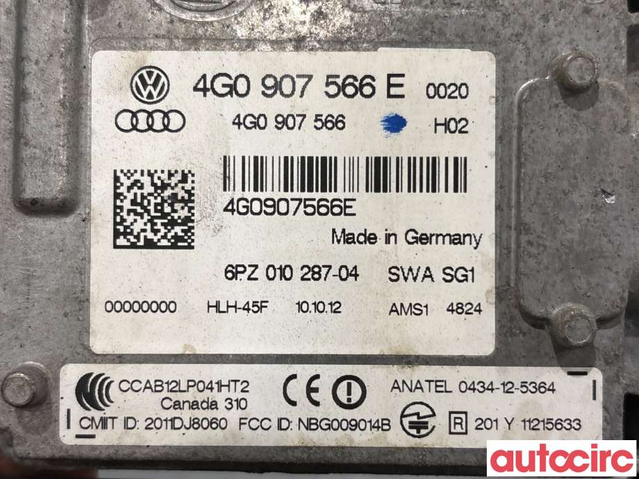 Sensor radar til Audi A6, Allroad 2012-2014 (Type III, Fase 1) (C7) (C7) (AUDI|4G0907566E|6PZ010287-04)