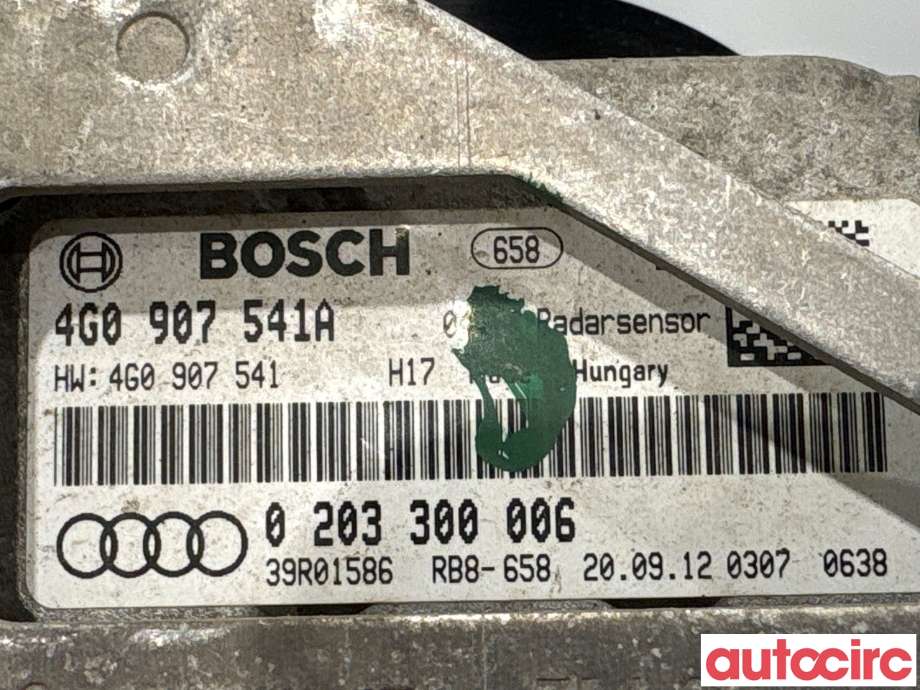 Sensor radar til Audi A6, Allroad 2012-2014 (Type III, Fase 1) (C7) (C7) (AUDI|4G0907541A|0203300006)