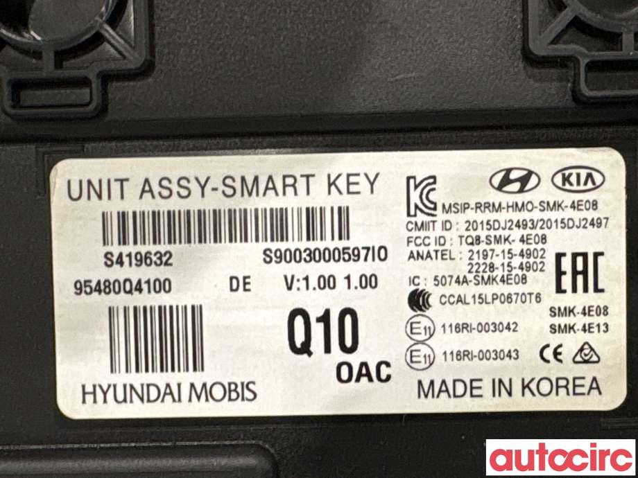 Styreenhet nøkkelfri/keyless til Kia Niro 2016-2021  (KIA|95480Q4100|)