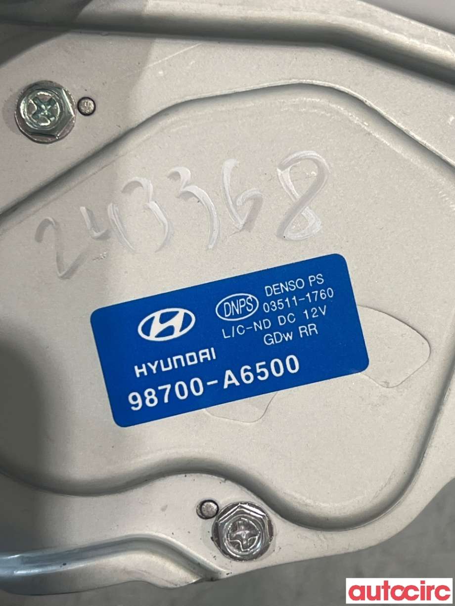 Viskermotor bakrute til Hyundai i30 2012-2017 (Type II)  (HYUNDAI|98700A6500|03511-1760|98700-A6500)