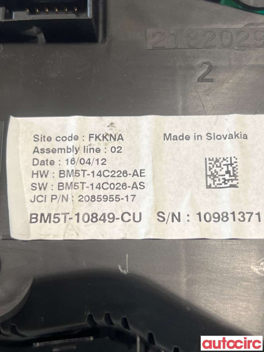 Instrumentpanel til Ford C-Max 2010-2015 (Type II, Fase 1) (FORD|1879756|BM5T-10849-CU)