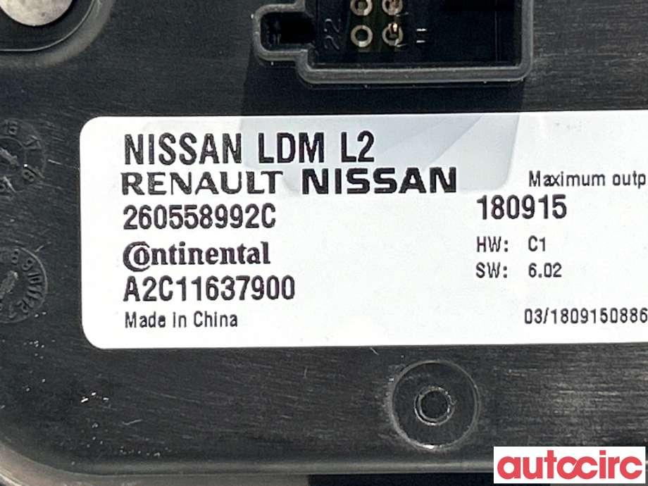 Styreenhet xenon/ballast til Nissan Leaf 2018-->> (Type II)  (NISSAN|260558992C|)