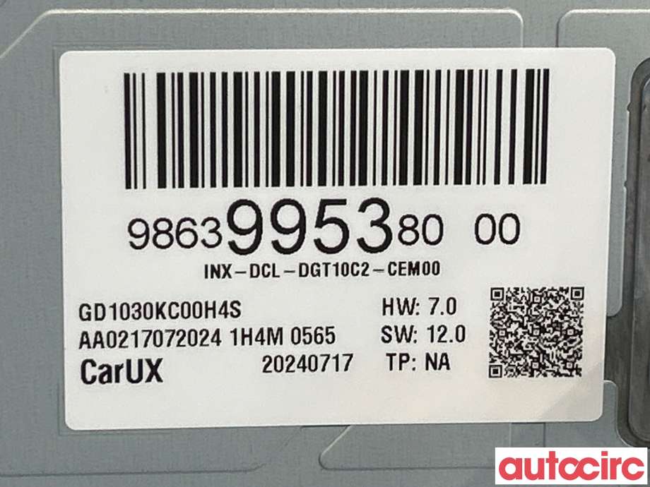Instrumentpanel til Opel Mokka E 2020-->> (Type II)  (OPEL|9863995380|)