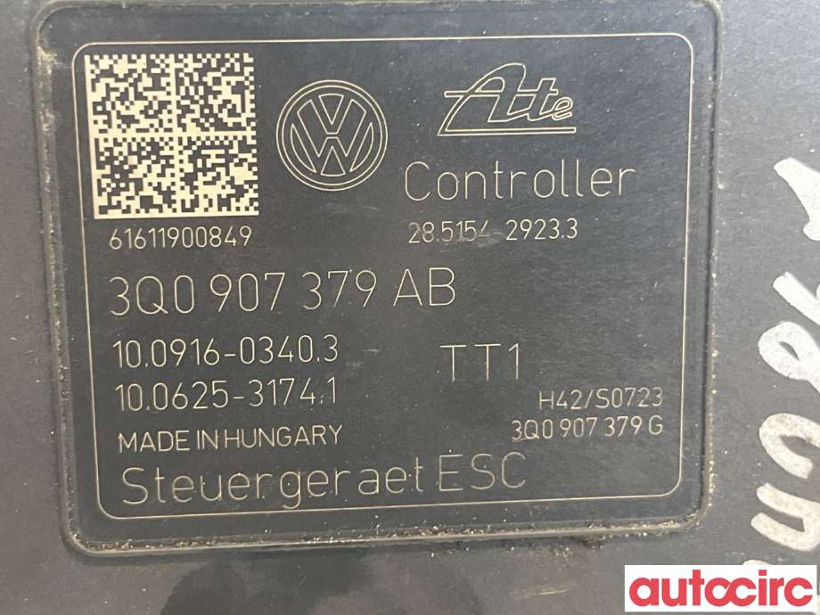 ABS sentral til VW Golf VII 2012-2017 (Fase 1)  (VOLKSWAGEN|3Q0907379AB)