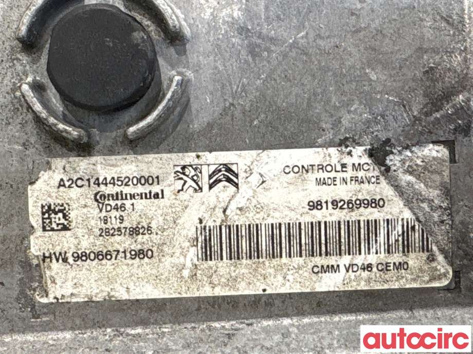 Styreenhet motor til Citroën C4, Cactus 2018-2021 (Fase 2)  (CITROEN|1613421780|A2C1444520001|9819269980)