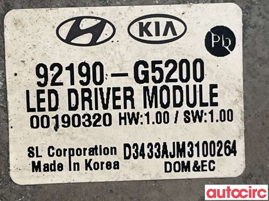 Styreenhet xenon/ballast til Kia Niro 2016-2021  (KIA|92190G5200)