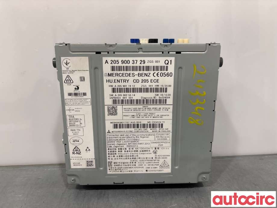 Bilstereo navigasjon spiller til Mercedes C-Klasse, 2014-2018 (Fase 1) (W205) (W205) (MERCEDES|A2059000241)