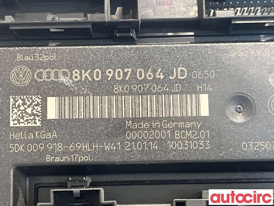 Styreenhet comfort (BCM) til Audi A4 2007-2014 (Type IV) (B8) (B8) (AUDI|8K0907064JJ|8K0907064JD)