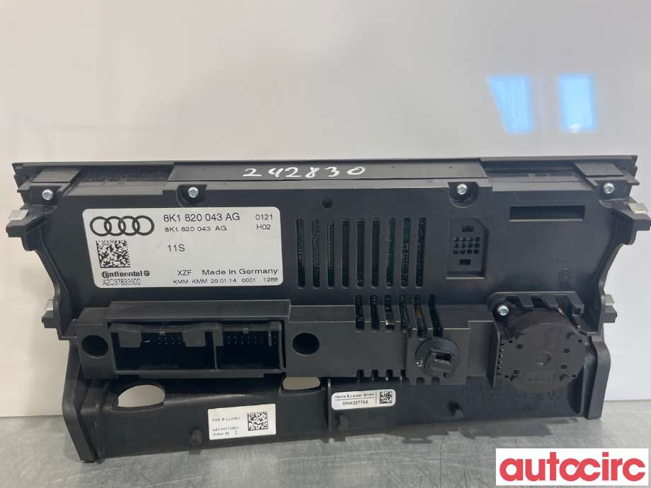 Varmeapparat betjening til Audi A4 2007-2014 (Type IV) (B8) (B8) (AUDI|8K1820043AG)