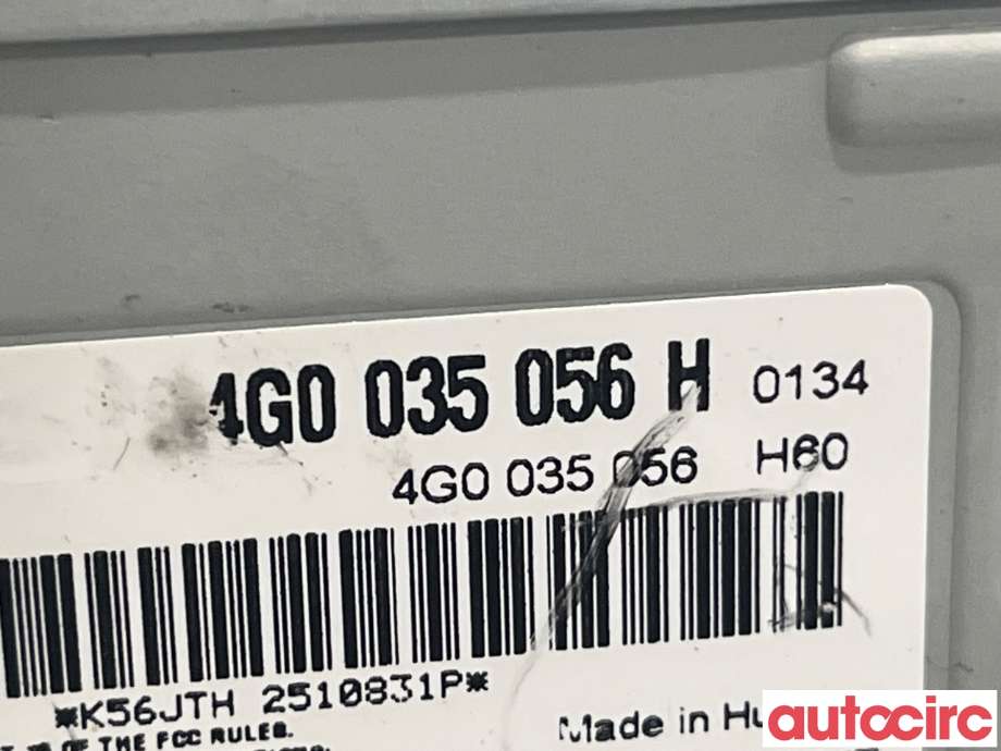 Bilstereo diverse til Audi A4 2007-2014 (Type IV) (B8) (B8) (AUDI|4G0035056H)