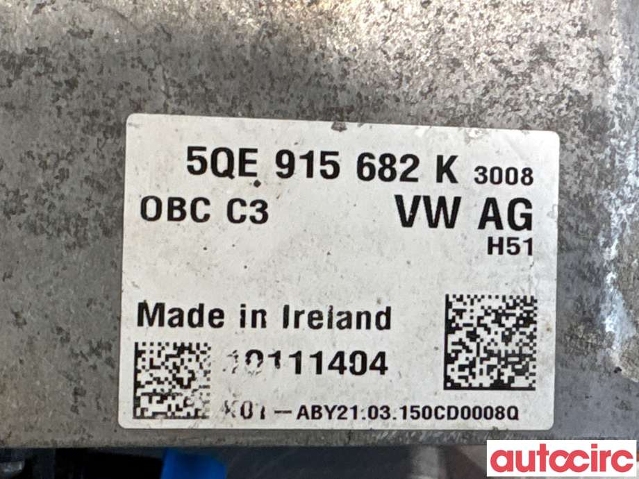 Batterilader (OBC - On Board Charger) til VW e-Golf 2014-2017 (Fase 1)  (VOLKSWAGEN|5QE915682L|10111404|5QE915682AA)