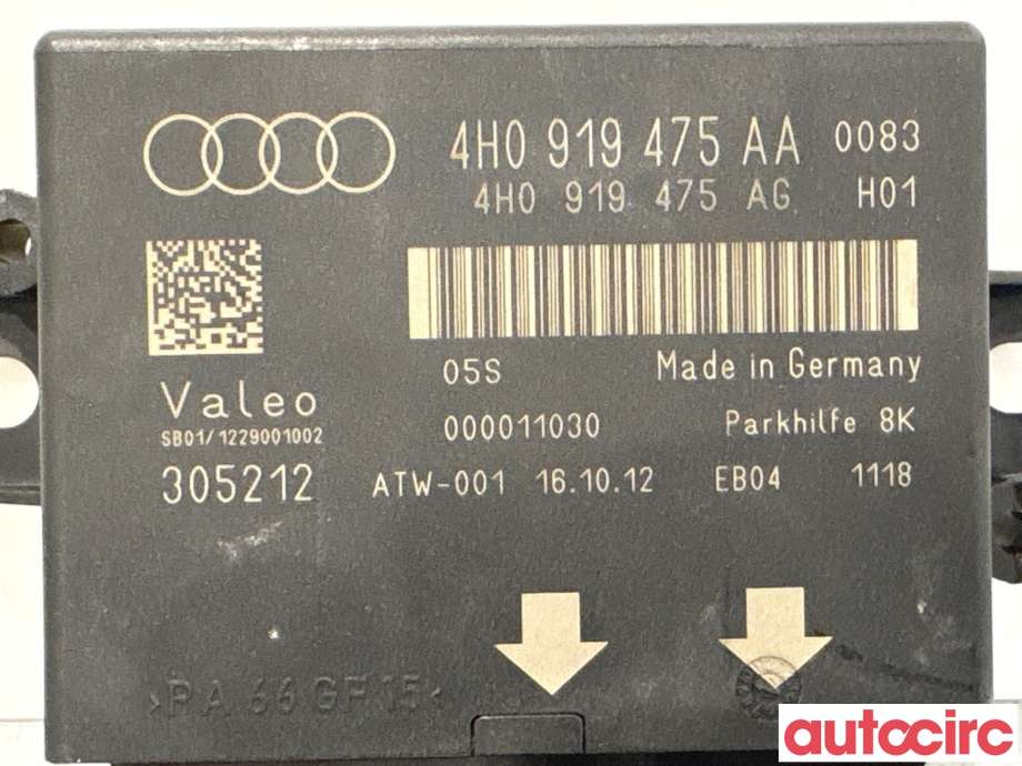 Styreenhet parkering til Audi A6, Allroad 2012-2014 (Type III, Fase 1) (C7) (C7) (AUDI|4H0919475AA|305212)