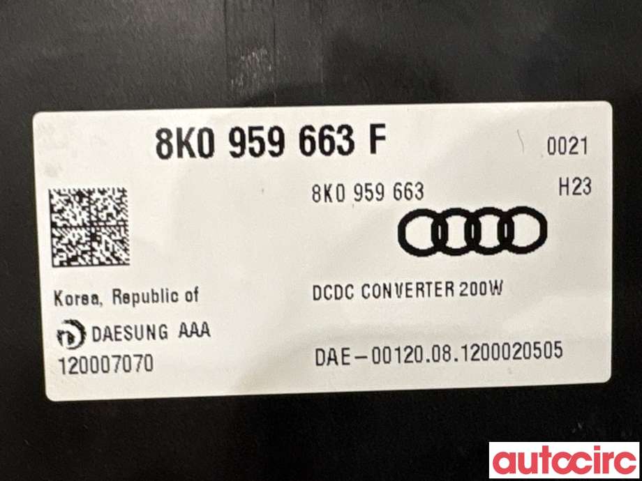 Styreenhet diverse til Audi A6, Allroad 2012-2014 (Type III, Fase 1) (C7) (C7) (AUDI|8K0959663F|120007070)