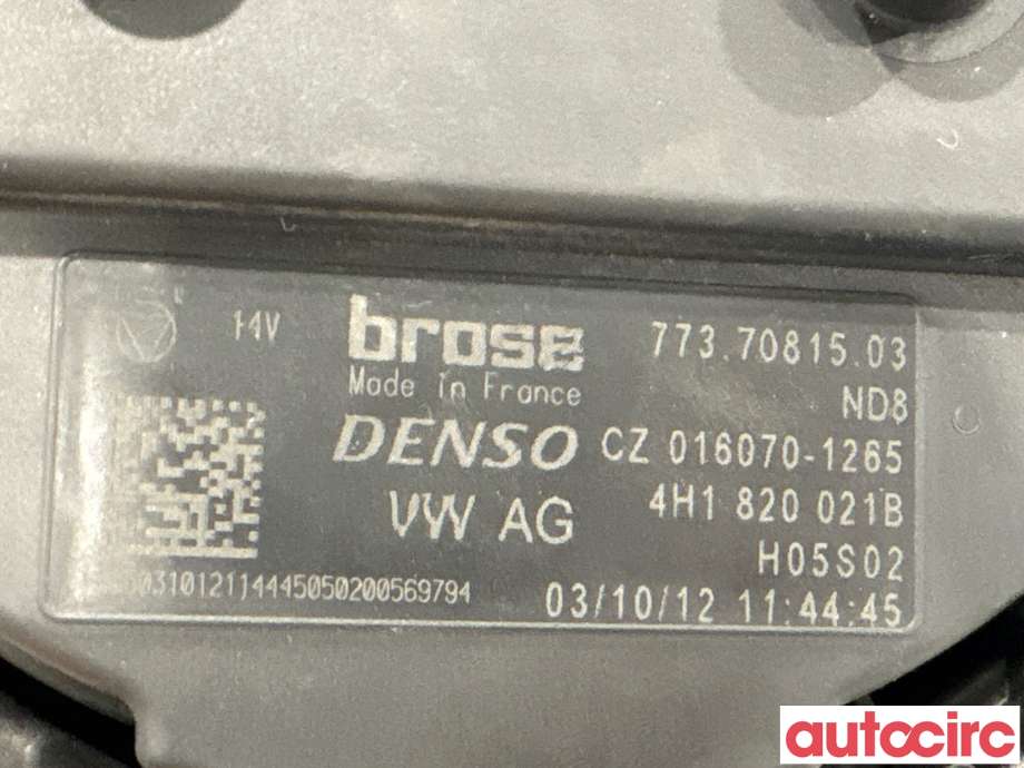 Varmeapparat motor til Audi A6, Allroad 2012-2014 (Type III, Fase 1) (C7) (C7) (AUDI|4H1820021B||4H1820021C)