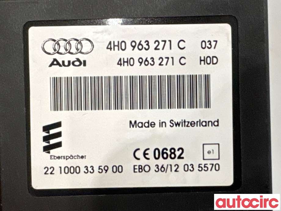 Styreenhet diverse til Audi A6, Allroad 2012-2014 (Type III, Fase 1) (C7) (C7) (AUDI|4H0963271C|)