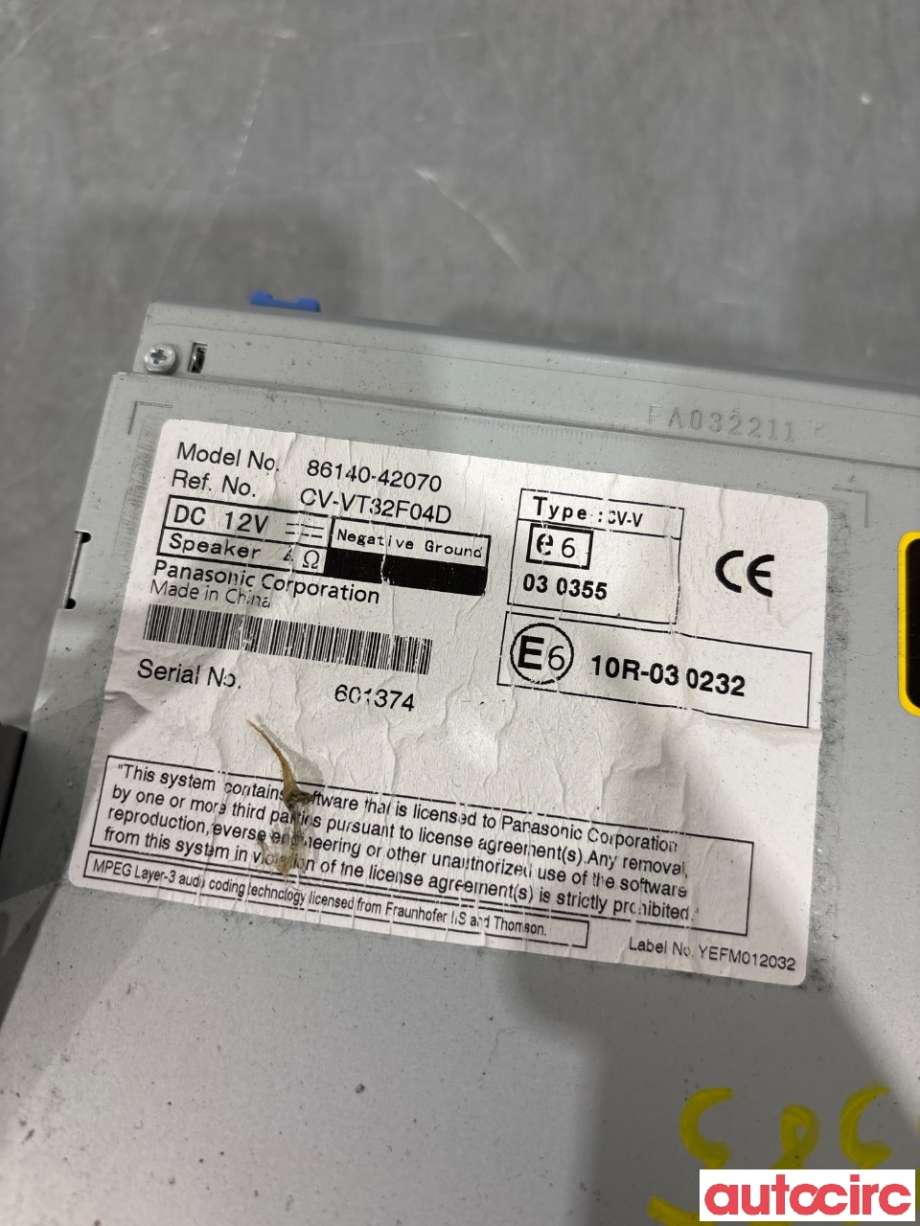 Bilstereo navigasjon til Toyota RAV4 2013-2015 (Type IV, Fase 1)  (TOYOTA|8614042070|)