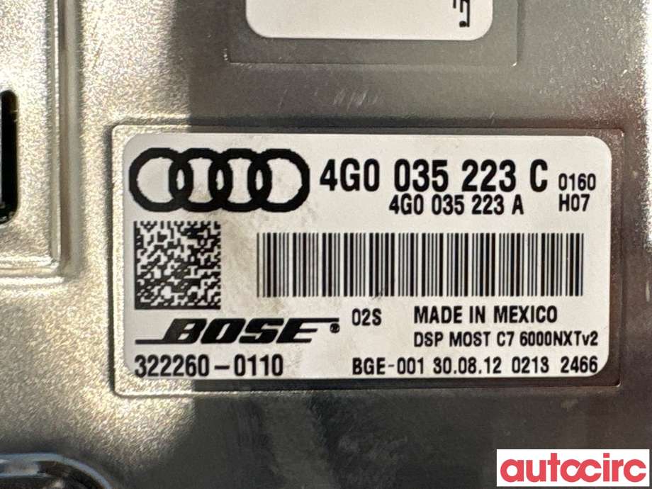 Bilstereo forsterker til Audi A6, Allroad 2012-2014 (Type III, Fase 1) (C7) (C7) (AUDI|4G0035223C|322260-0110)