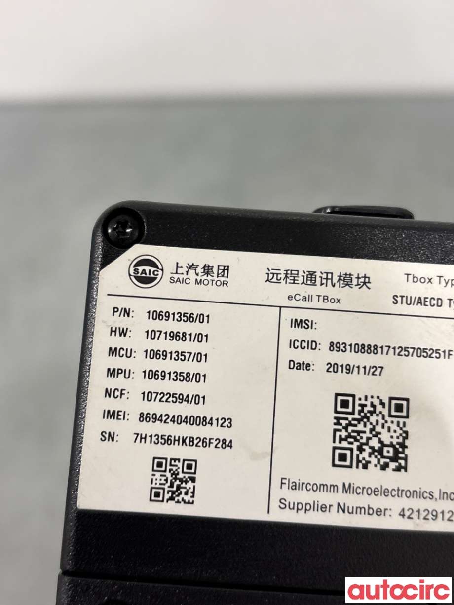 Styreenhet diverse til MG ZS EV 2019-2021 (Type I, Fase 1) (MG|10691356|)