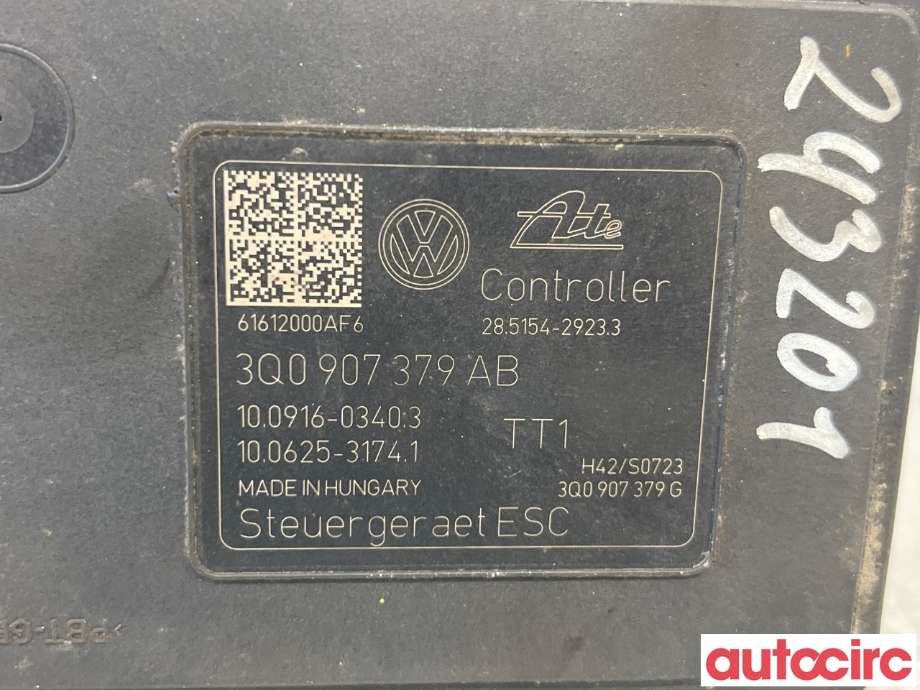 ABS sentral til Škoda Superb 2015-->> (Type III) (SKODA|3Q0907379AB|100220-06724|3Q0614517AB)