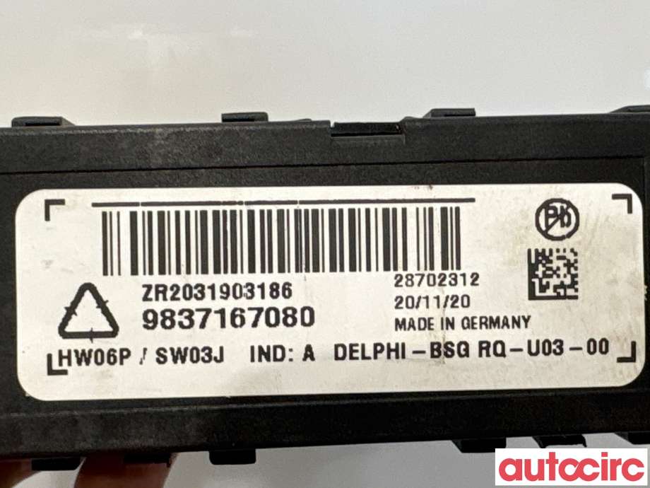 Styreenhet hengerfeste til Toyota Proace 2016-->> (Type II)  (TOYOTA|NO NUMBER|28702312|9837167080)