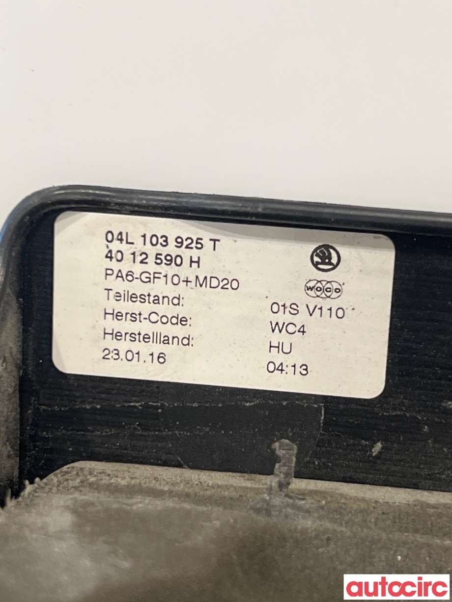 Motordeksel over motor til Škoda Superb 2015-->> (Type III) (SKODA|04L103925T|)