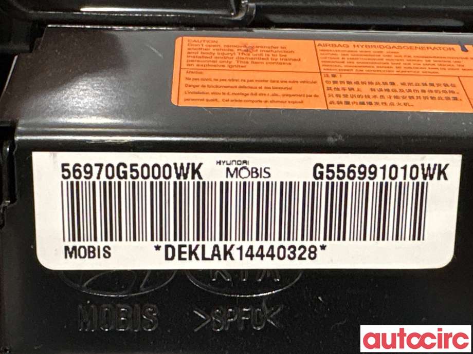 Airbag kne til Kia Niro 2016-2021 (KIA|56970G5000WK|)