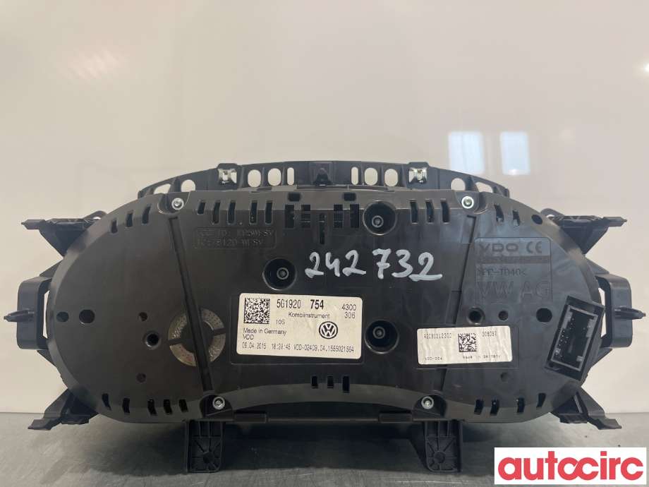 Instrumentpanel til VW e-Golf 2014-2017 (Fase 1)  (VOLKSWAGEN|5G1920754)