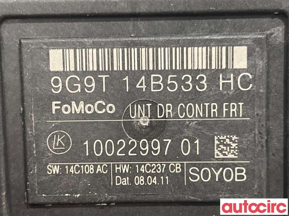 Styreenhet dør venstre foran til Volvo XC70 2008-2013 (Type II, Fase 1) (VOLVO|31343469||9G9T14B533HC)