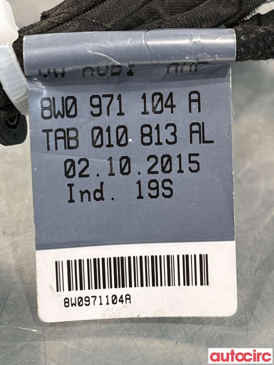 Ledningsnett til Audi A4 2015-2019 (Type V, Fase 1) (B9) (B9) (AUDI|8W0971104D|8W0971104A)