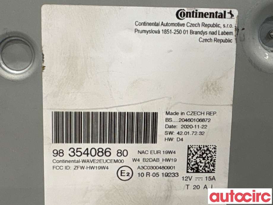 Bilstereo navigasjon til Toyota Proace 2016-->> (Type II)  (TOYOTA|NO NUMBER||9835408680)