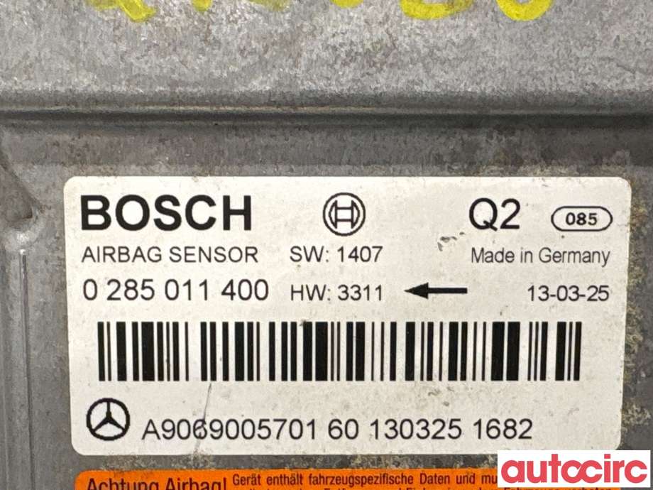 Airbag elektronikk til VW Crafter 2011-2016 (Type I, Fase 2) (VOLKSWAGEN|2E0959655A|0285011400|A9069005701)
