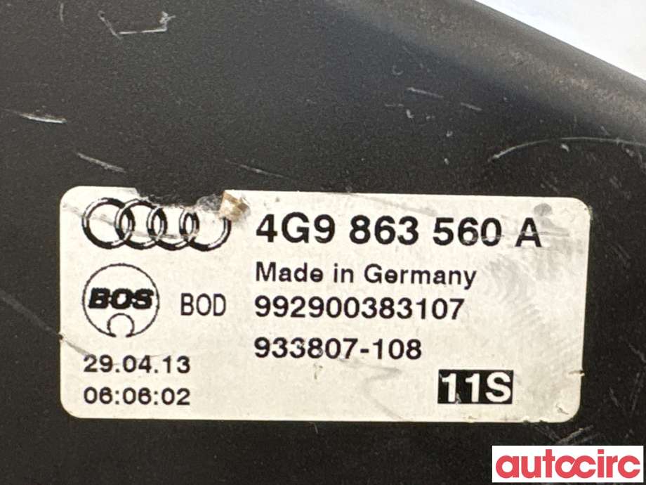 Bagasjerom rollon til Audi A6 2011-2014 (Type IV, Fase 1) (C7) (C7) (AUDI|4G9863560A|933807-108)