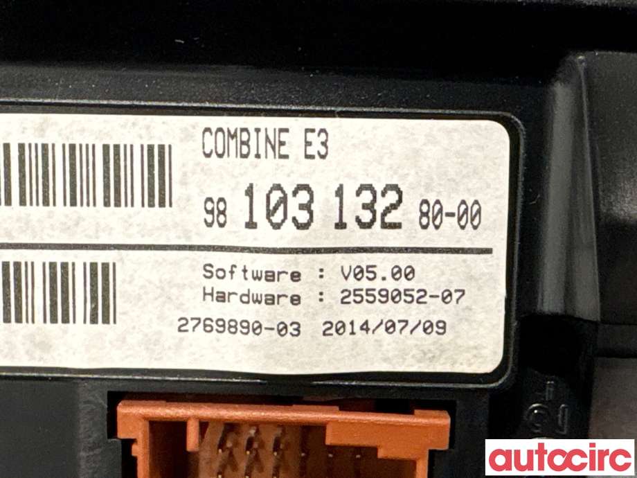 Instrumentpanel til Citroën C4, Cactus 2014-2017 (Fase 1) (CITROEN|9813854080||9821714180)