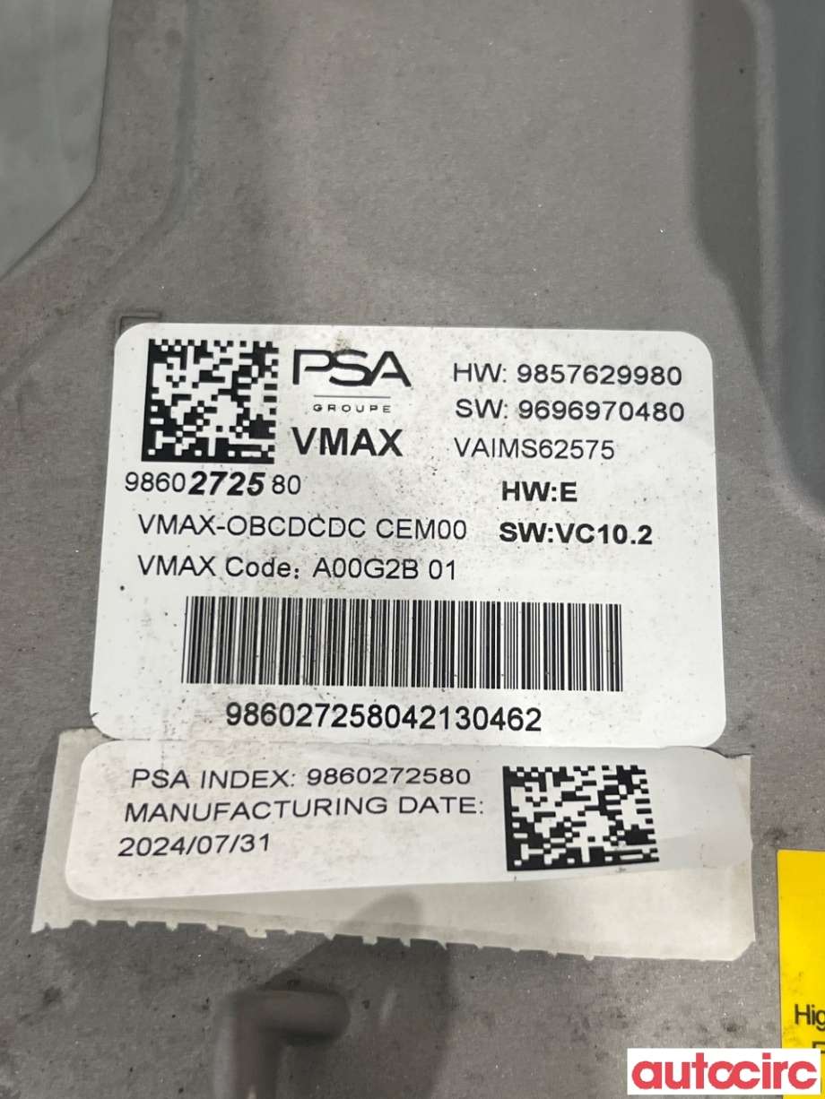 Batterilader (OBC - On Board Charger) til Toyota Proace 2016-->> (Type II) (TOYOTA|SU001B8489||9860272580)