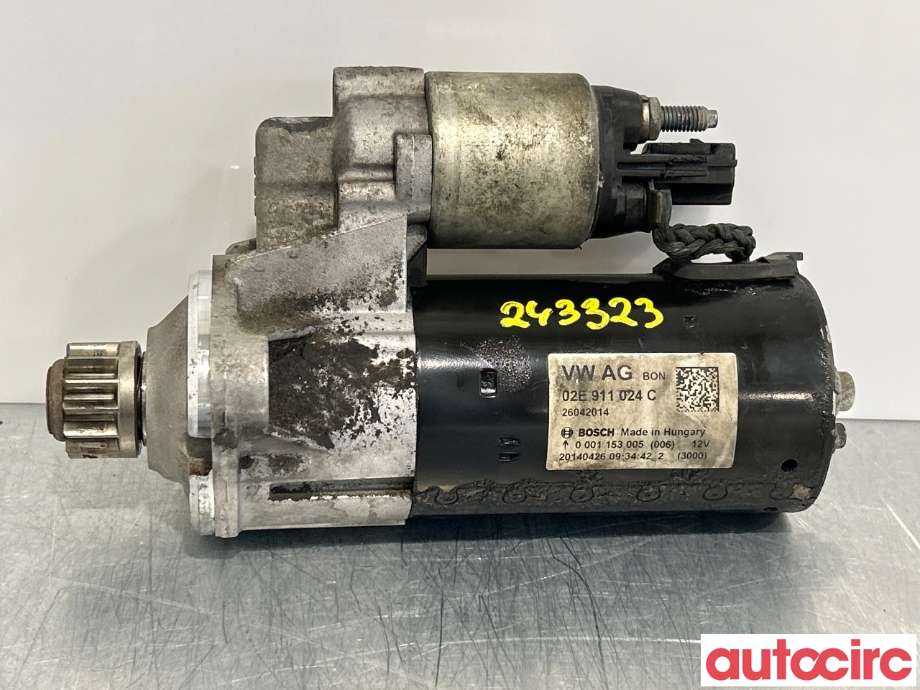 Starter diesel til VW Transporter / Caravelle, 2009-2015 (Fase 2) (T5) (T5) (VOLKSWAGEN|02E911024C)