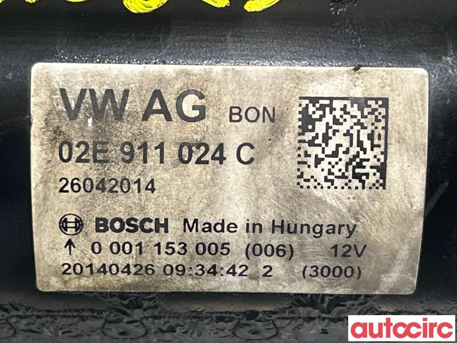 Starter diesel til VW Transporter / Caravelle 2009-2015 (Fase 2) (T5) (T5) (VOLKSWAGEN|02E911024C|0001153005)