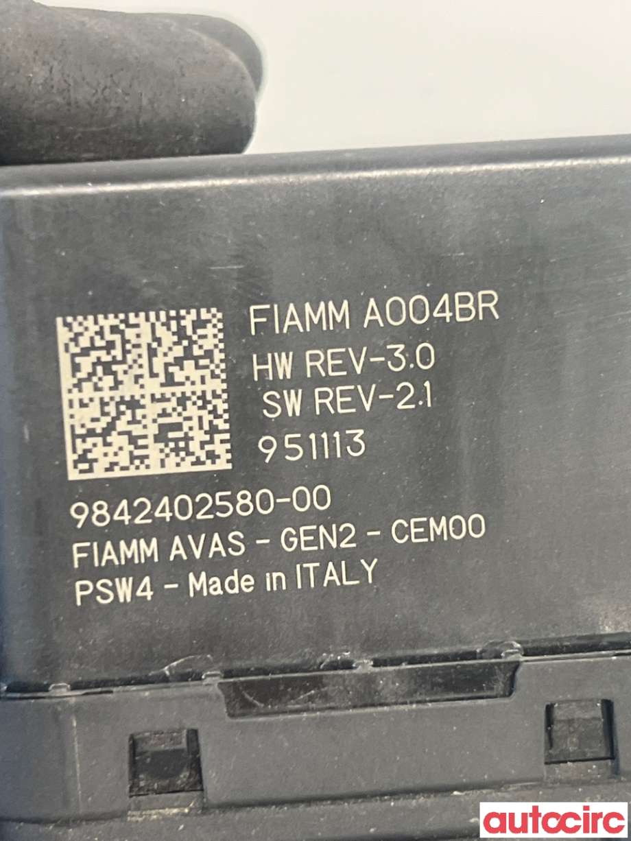 Høyttaler motorlyd, AVAS (Acoustic Vehicle Alerting System) til Opel Mokka E 2020-->> (Type II)  (OPEL|9839315880||9842402580-00)