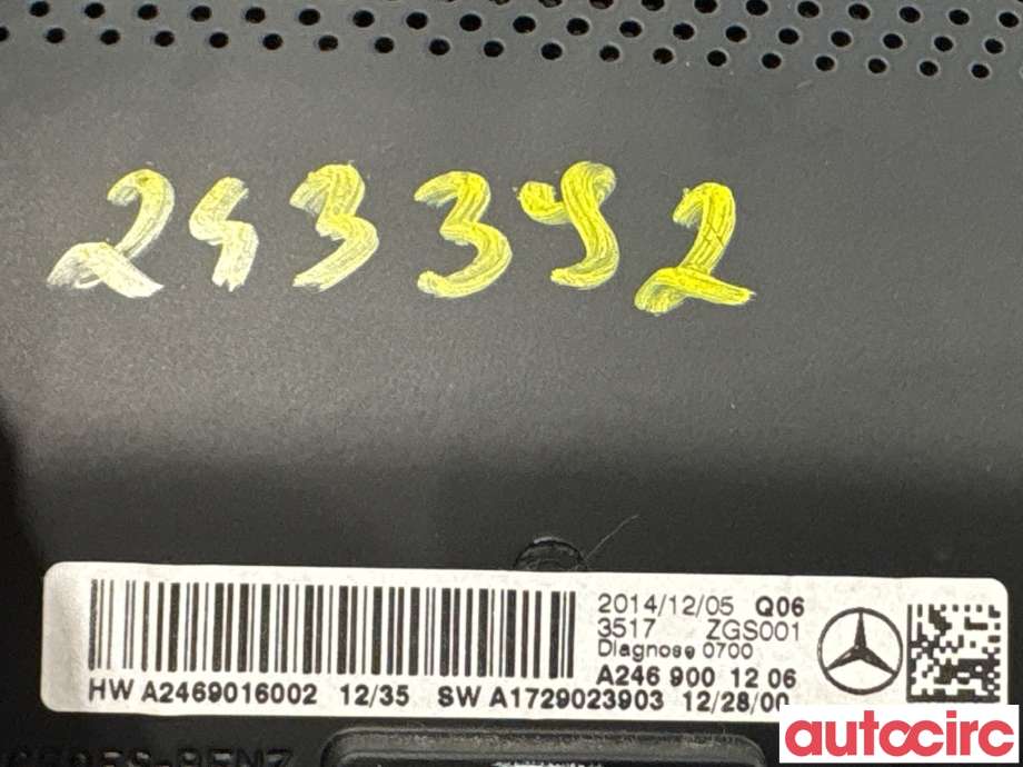 Instrument kjørecomputer til Mercedes A-Klasse 2012-2018 (W176) (W176) (MERCEDES|A2469001206|A2C87519900)