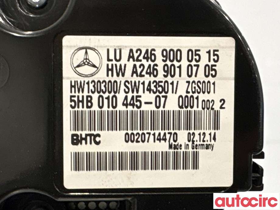 Varmeapparat betjening til Mercedes A-Klasse 2012-2018 (W176) (W176) (MERCEDES|A2469003616|5HB010445-07|A2469000515)