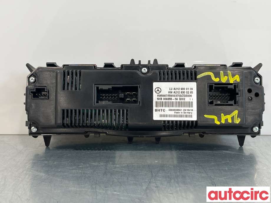 Varmeapparat betjening til Mercedes E-Klasse 2009-2013 (Fase 1) (W212) (W212) (MERCEDES|A2129008608|5HB009355-59|A2129009109)