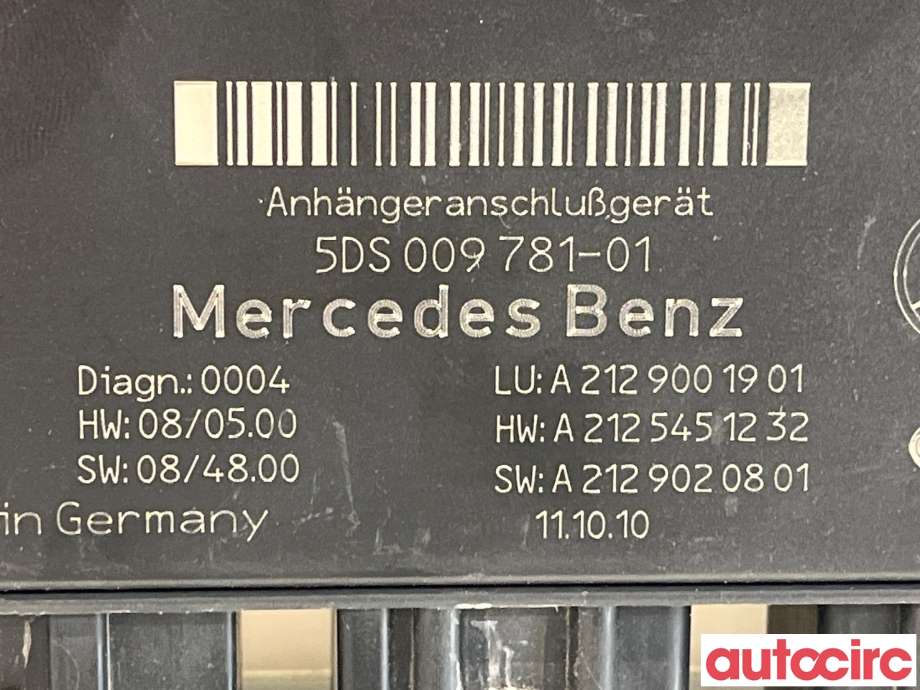 Styreenhet hengerfeste til Mercedes E-Klasse 2009-2013 (Fase 1) (W212) (W212) (MERCEDES|A2049007905|5DS009781-01|A2129001901)