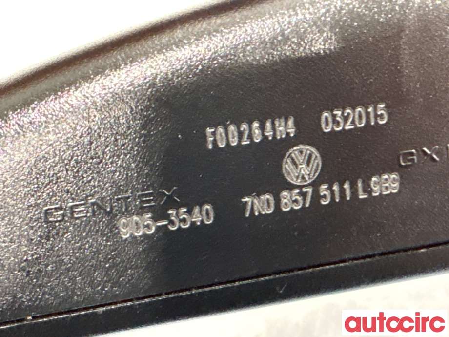 Speil innvendig til VW e-Golf 2014-2017 (Fase 1) (VOLKSWAGEN|7N0857511L|905-3540|7N0857511K)