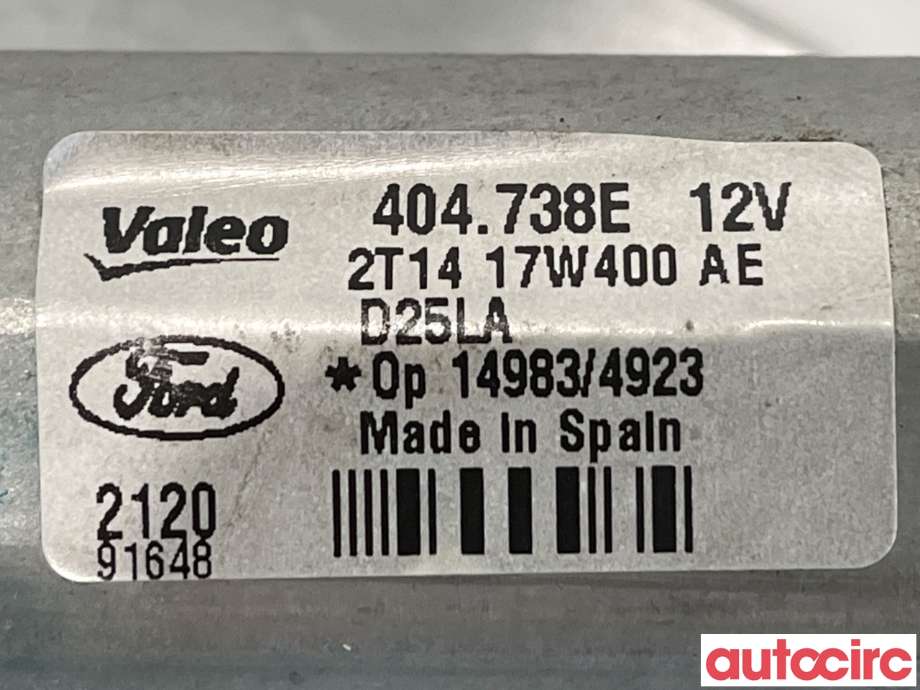 Viskermotor bakrute til Ford Transit Connect 2009-2013 (Type I, Fase 2) (FORD|1520304|2T1417W400AE)