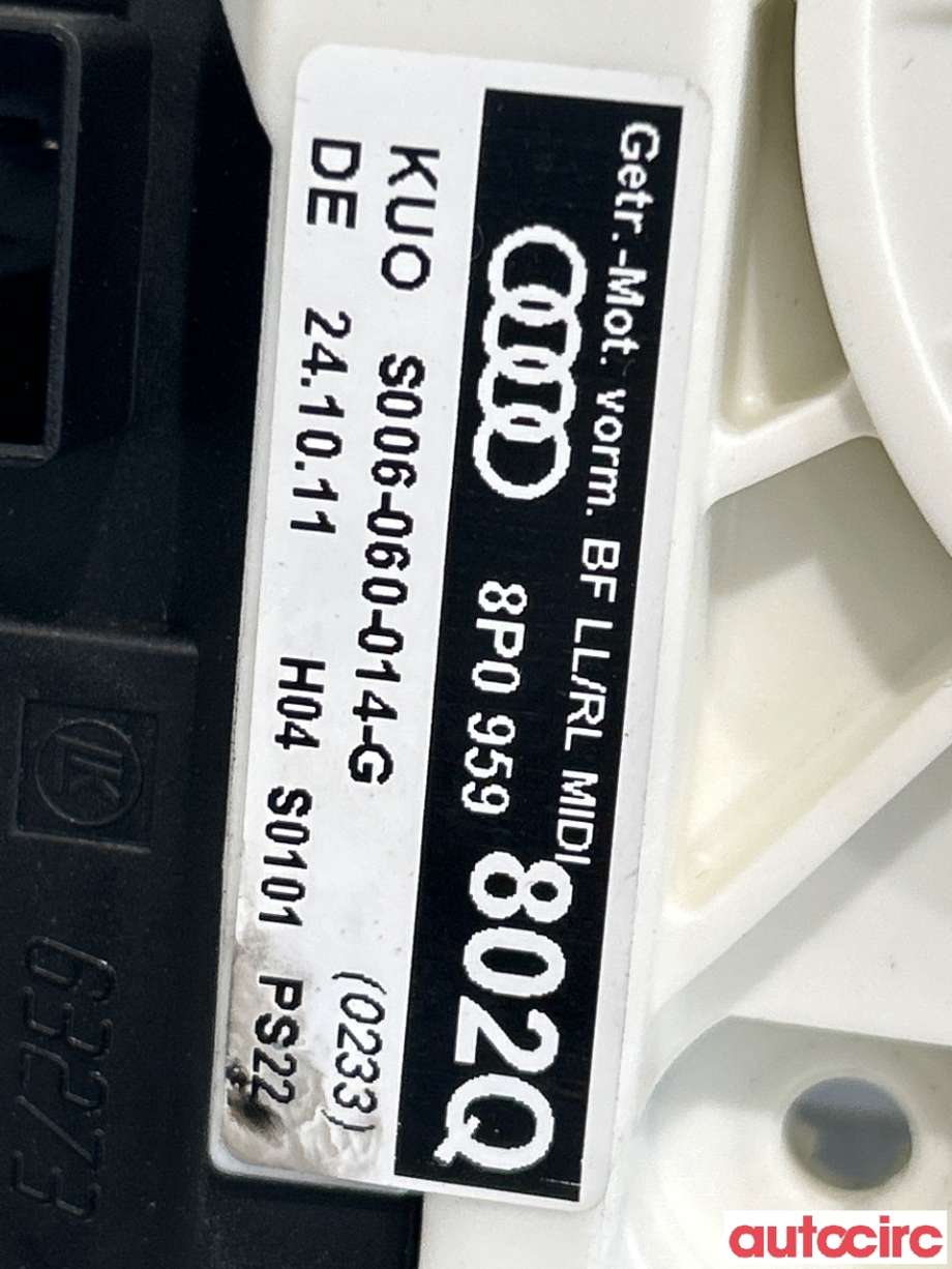 Ruteheis høyre foran til Audi A3 2009-2012 (Type II, Fase 2) (AUDI|8P0959802P||8P0959802Q)