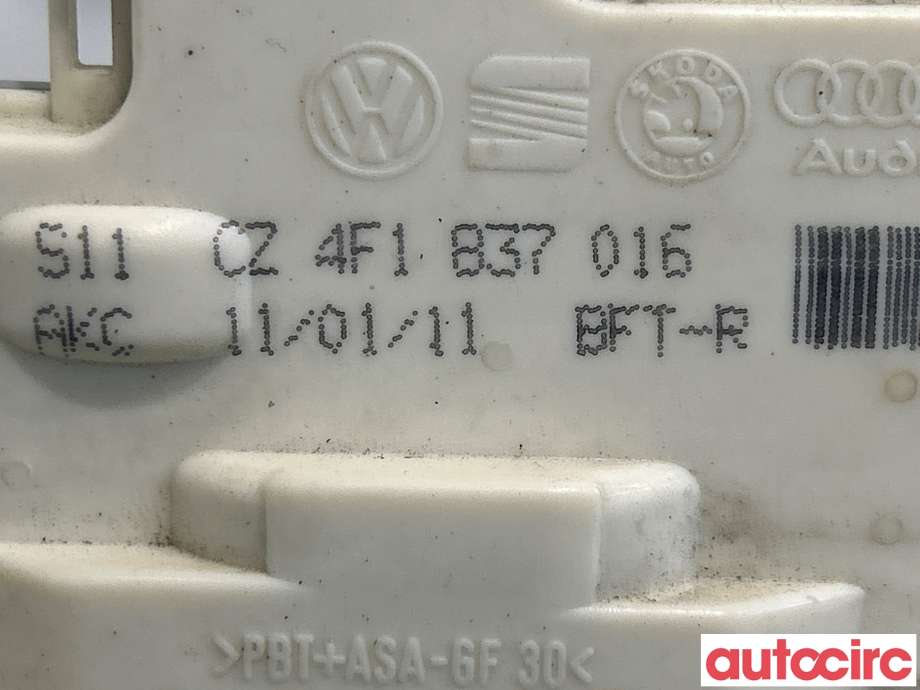 Låsekasse høyre foran til Audi A3 2009-2012 (Type II, Fase 2)  (AUDI|4F1837016|)