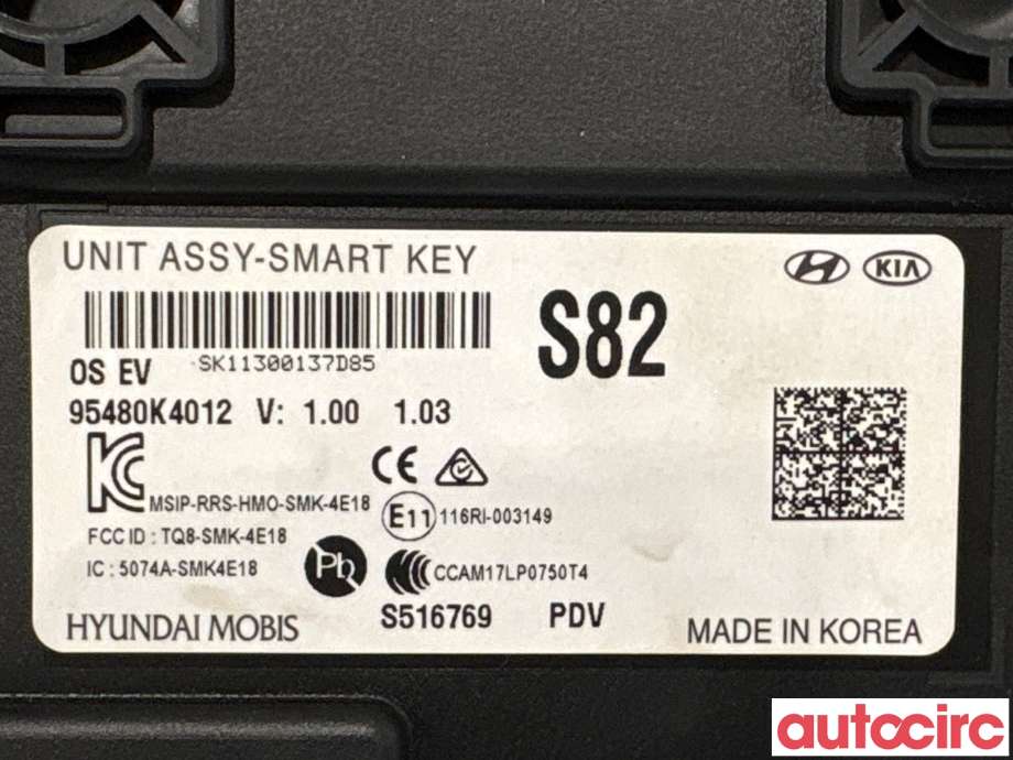 Styreenhet nøkkelfri/keyless til Hyundai Kona 2017-2021 (Type I, Fase 1) (HYUNDAI|95480K4012|)